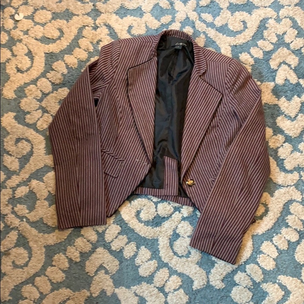 Maroon Preppy Blazer Jacket - Small